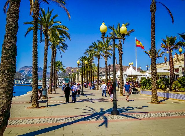 Schijnwerpers op Cartagena, Costa Calida